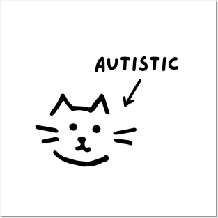 Autistic Cat (Light) Posters and Art